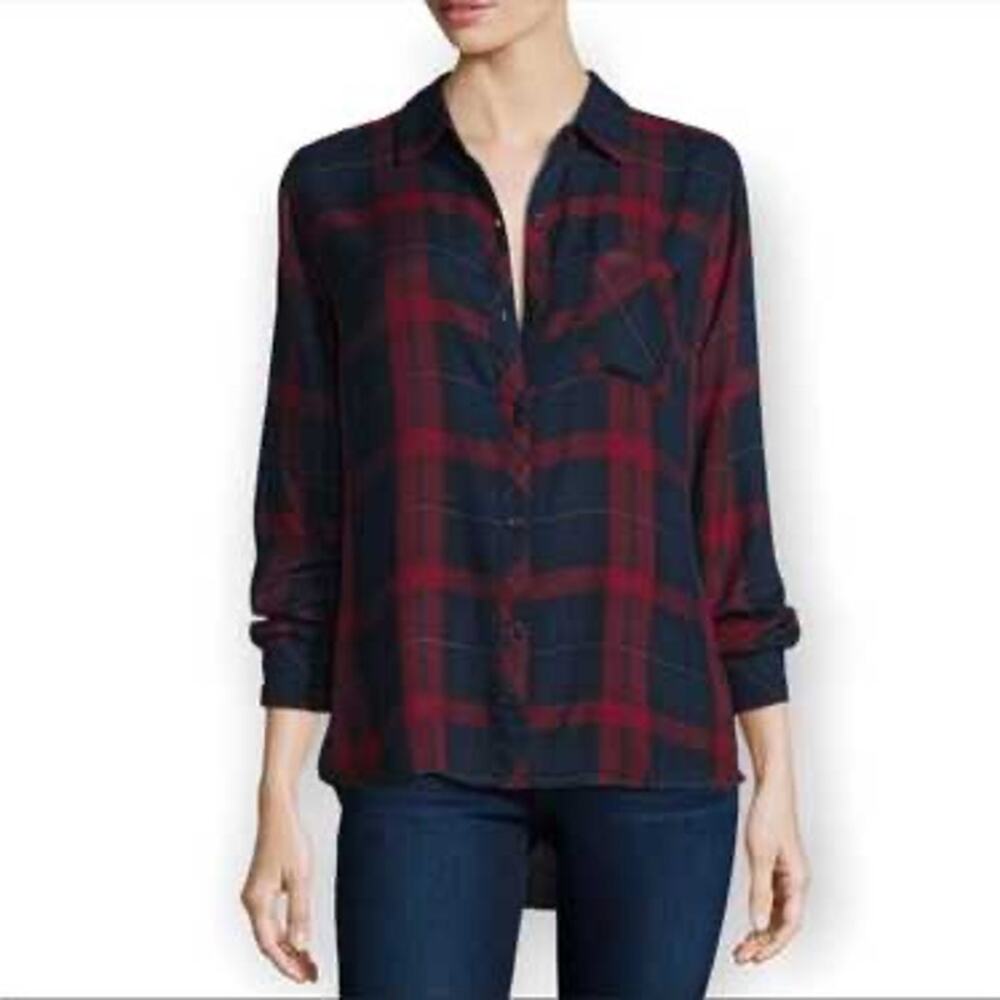 Rails Hunter Plaid Shirt in Currant Navy, XS